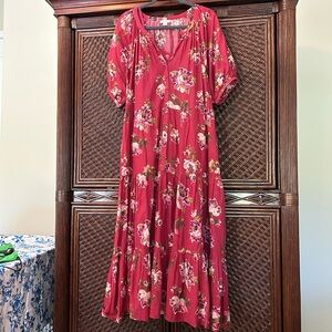 Sundance Red Floral Dress